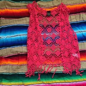 Knitted Crochet Vest